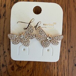 Gold Butterfly Earrings